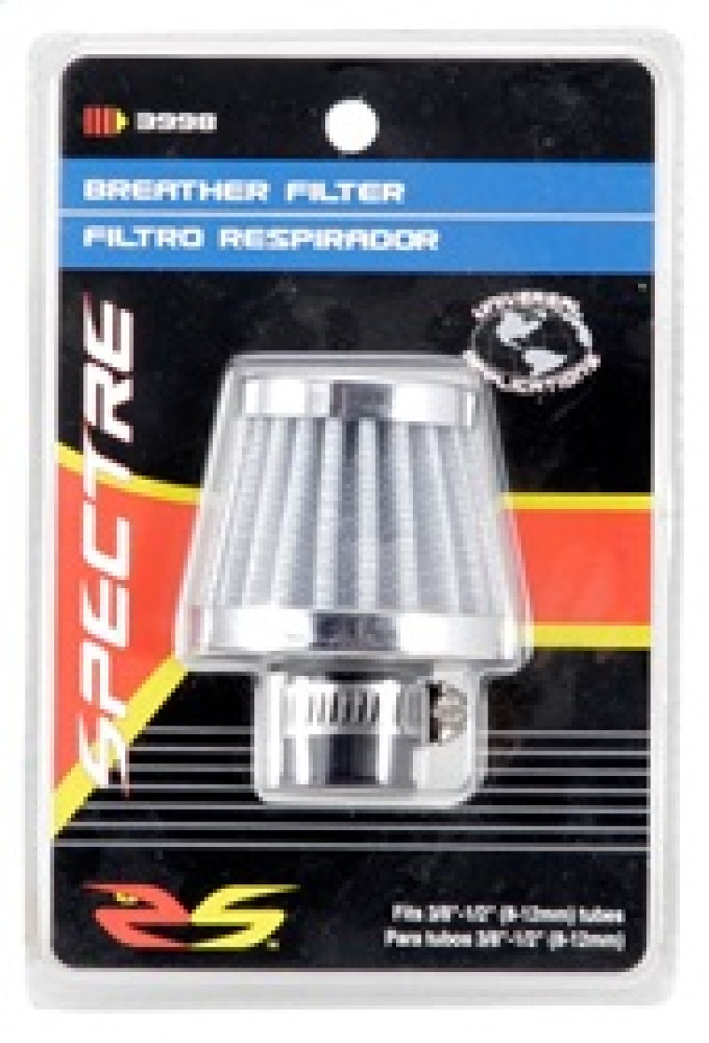 Spectre Breather Filter 10mm Flange / 2in. OD / 1-3/4in. Height - White Spectre Engine Breather Filters