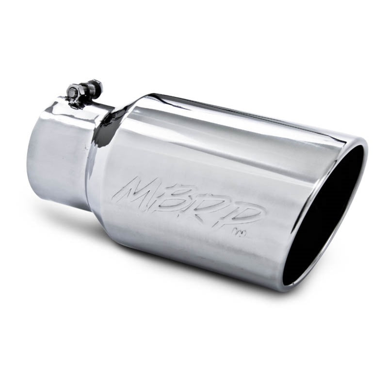 MBRP Universal Tip 6 O.D. Angled Rolled End 4 inlet 12 length MBRP Steel Tubing
