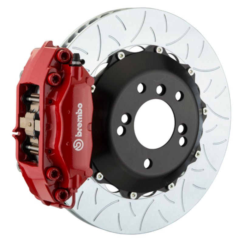 Brembo 99-04 996 Rear GT BBK 4 Piston Cast 345x28 2pc Rotor Slotted Type3-Red Brembo Brake Kits - Performance Slot