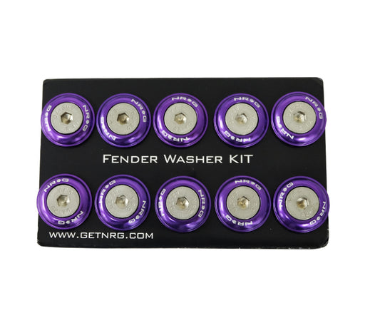 NRG Fender Washer Kit w/Rivets For Plastic (Purple) - Set of 10 NRG Hardware Kits - Other