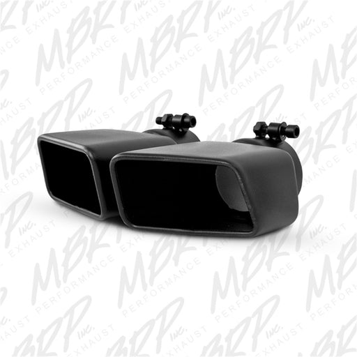 MBRP Universal Tip 4.75inx 3in Rectangle Angled Cut 3in O.D. inlet Pass. Side 7.375in length Black MBRP Tips