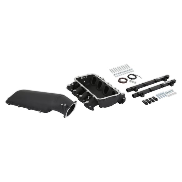 Holley Lo-Ram Manifold Kit and Port Injection Fuel Rails - GM Gen V LT 300-718BK HOLLEY EFI Autoparts