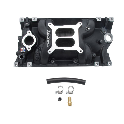 Performer EPS Vortec Intake Manifold for Small-Block Chevy, Black Finish EDELBROCK Autoparts