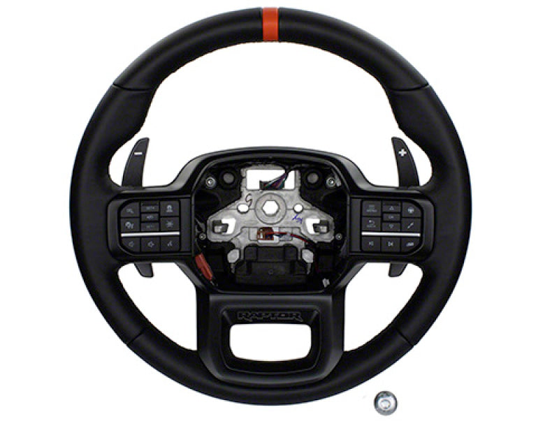 Ford Racing 2021+ F-150 Raptor Steering Wheel Kit - Black Ford Racing Steering Wheels