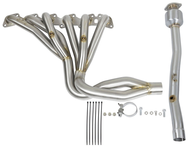 aFe Power Twisted Steel Long Tube Header & Connection Pipes (Street Series) 01-16 Nissan Patrol aFe Headers & Manifolds