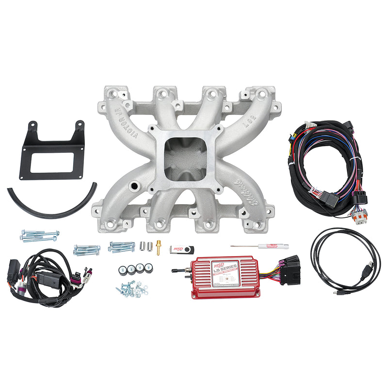 Victor Jr Small Block Chevy W/ Electronic Carb LS3/L76/L92 Intake Manifold EDELBROCK Autoparts