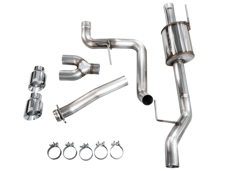 AWE 21-25 Ford F150 (14th Gen Reg Cab) Cat-Back Exhaust - 4.5in Dual Side Exit Chrome Tips AWE Tuning Catback