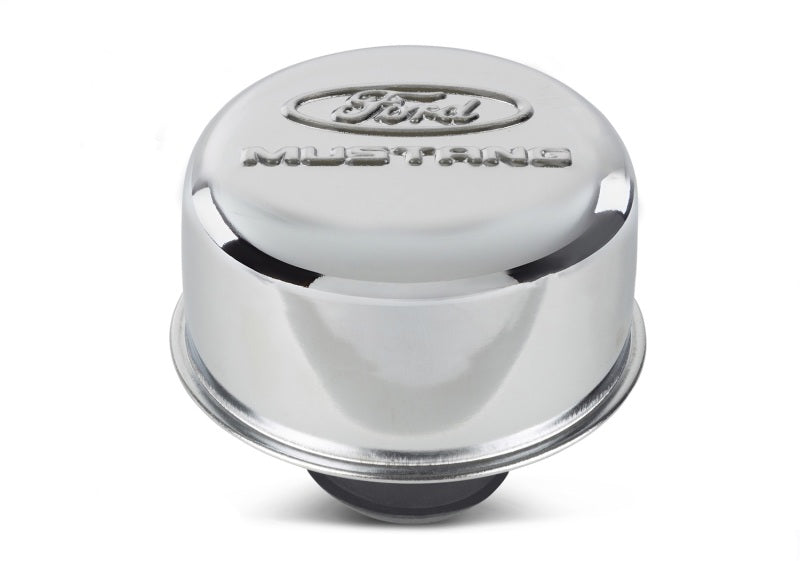 Ford Racing Chrome Breather Cap w/ Ford Mustang Logo Ford Racing Engine Breather Filters