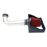 Spectre 09-10 Ford F150 V8-4.6L F/I Air Intake Kit - Polished w/Red Filter Spectre Cold Air Intakes