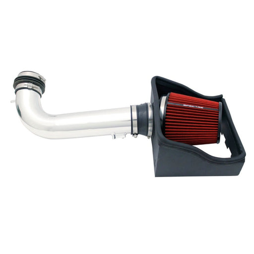 Spectre 09-10 Ford F150 V8-4.6L F/I Air Intake Kit - Polished w/Red Filter Spectre Cold Air Intakes