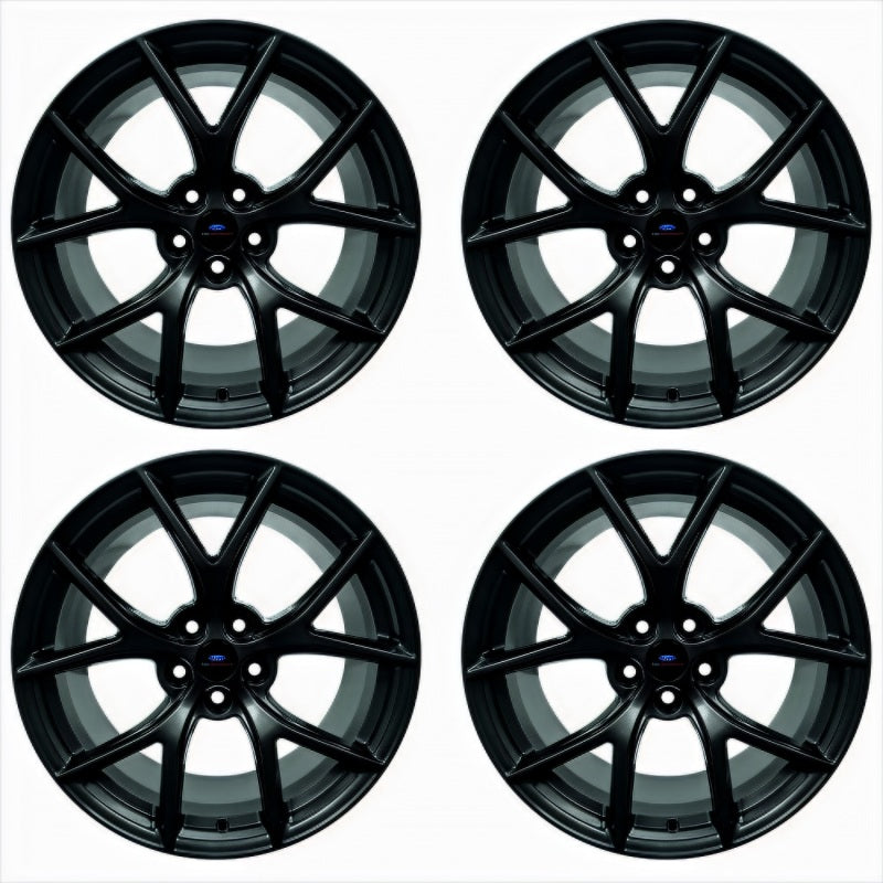 Ford Racing 15-20 Mustang19x9.5in & 19x10in Wheel Kit w/TPMS - Matte Black Ford Racing Wheels - Cast