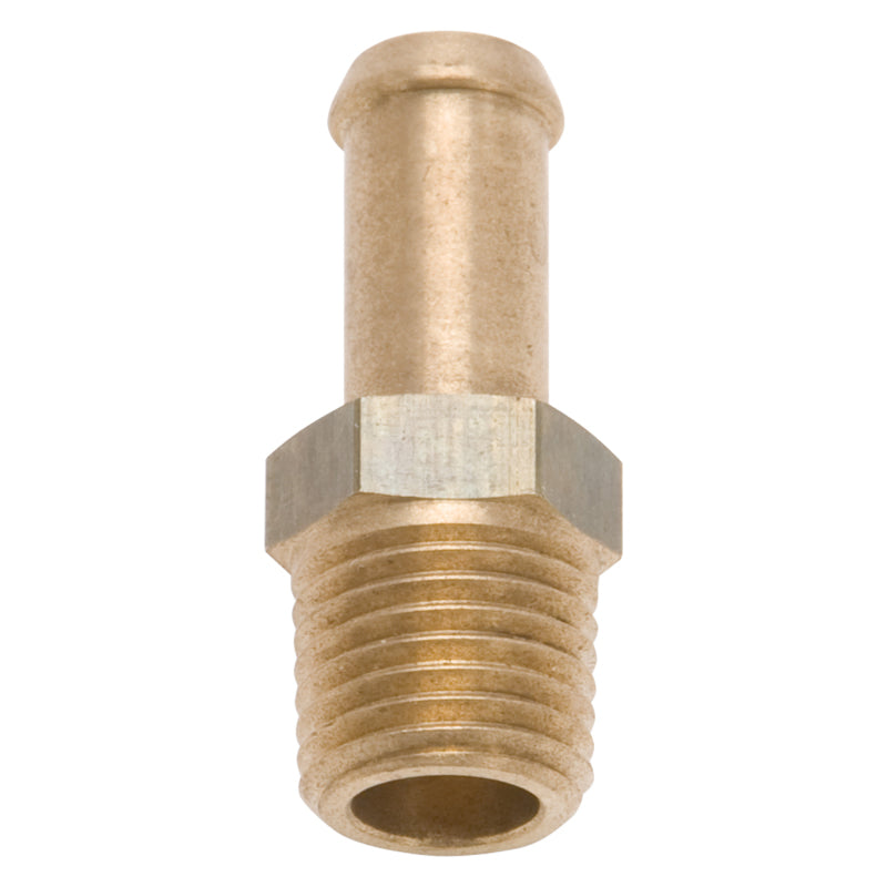 Edelbrock Fitting 1/4-18 NPT X 3/8In Single Barb Brass Edelbrock Fittings