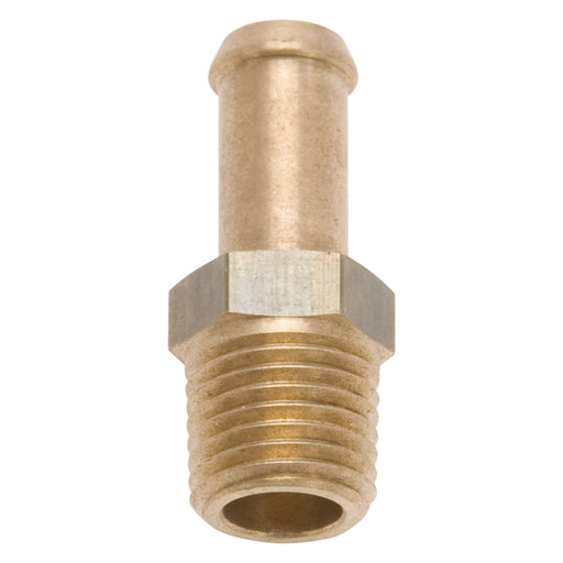 Edelbrock Fitting 1/4-18 NPT X 3/8In Single Barb Brass Edelbrock Fittings