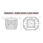 Rigid Industries Radiance+ Scene RGBW Flush Mount - Pair Rigid Industries Light Bars & Cubes