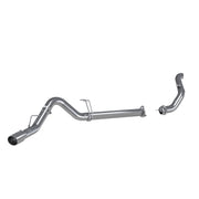 MBRP 11-14 Ford 6.7L F-250/350/450 4in Filter Back Single Side Exit Alum and Down Pipe Exhaust MBRP Downpipe Back
