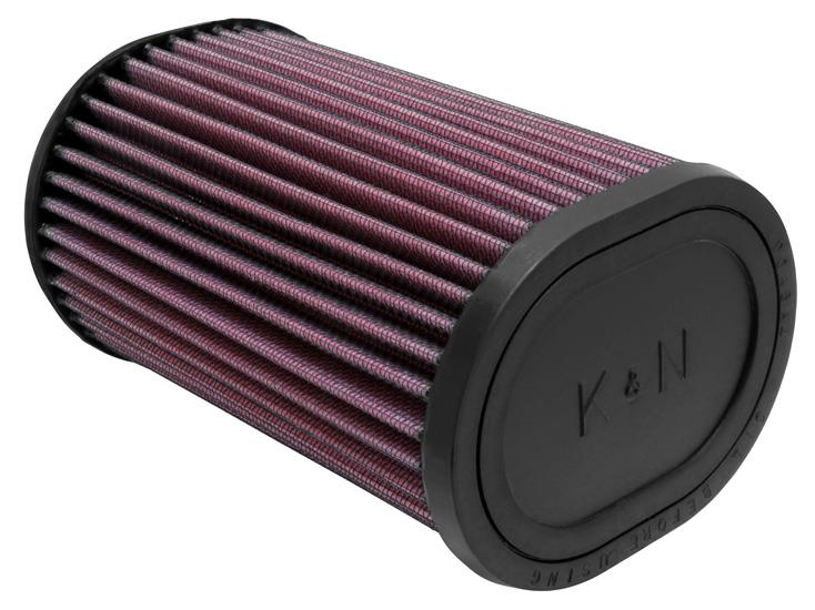 K&N Filter Universal Rubber Oval Straight 4.5in OL x 3.75in OW x 7in Height 20 Degree Angle K&N Engineering Air Filters - Universal Fit