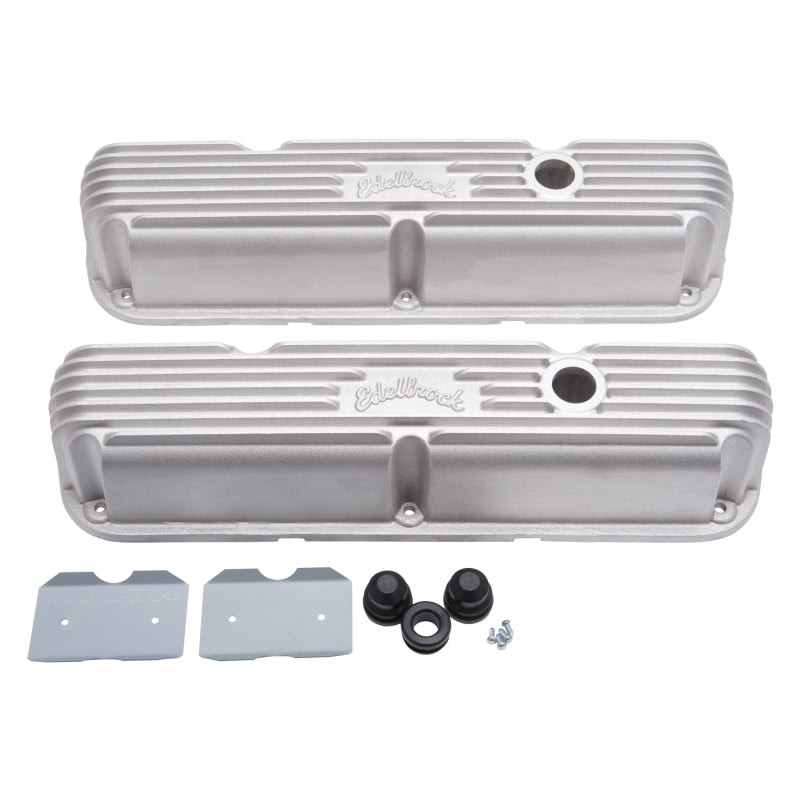 Edelbrock Valve Cover Classic Series Chrysler La 318-340-360 CI V8 Satin Edelbrock Valve Covers