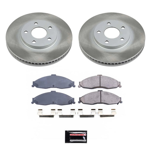 Power Stop 98-02 Pontiac Firebird Front Semi-Coated Rotor Kit PowerStop Brake Kits - Performance Blank