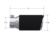 MBRP Universal Carbon Fiber Tip 6in OD/4in Inlet/12in L - Angle Cut Tip MBRP Tips