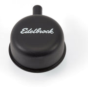 Edelbrock Round Cap w/ Nipple Black Edelbrock Valve Covers