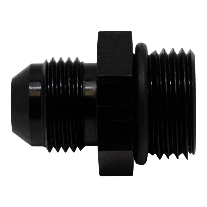 DeatschWerks 10AN ORB Male to 8AN Male Flare Adapter (Incl O-Ring) - Anodized Matte Black DeatschWerks Fittings