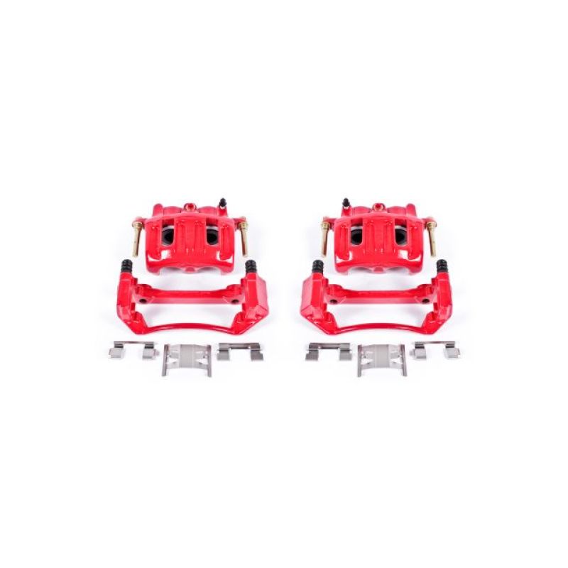 Power Stop 97-01 Ford F-150 Front Red Calipers w/Brackets - Pair PowerStop Brake Calipers - Perf