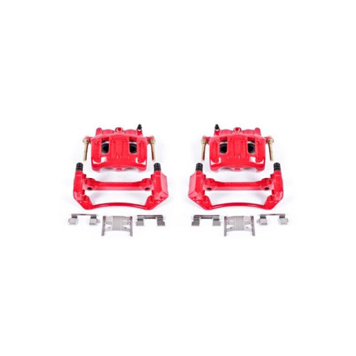 Power Stop 97-01 Ford F-150 Front Red Calipers w/Brackets - Pair PowerStop Brake Calipers - Perf