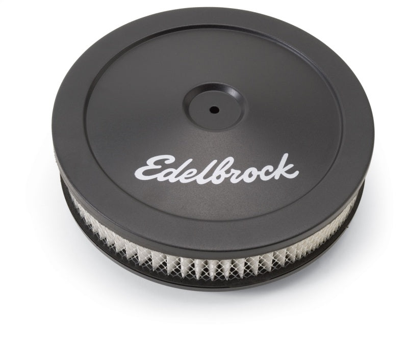 Edelbrock Air Cleaner Pro-Flo Series Round Steel Top Paper Element 10In Dia X 3 5In Black Edelbrock Air Filters - Universal Fit