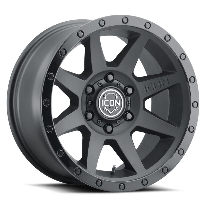 ICON Rebound 18x9 6x135 6mm Offset 5.25in BS 87.1mm Bore Double Black Wheel ICON Wheels - Cast