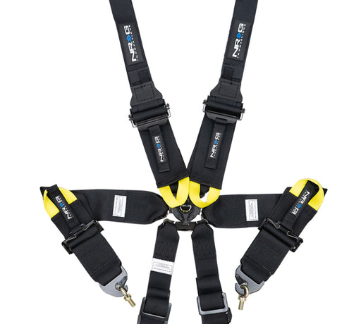NRG FIA 6pt 2in. Shoulder Belt for HANS Device/ Rotary Cam Lock Buckle/ 3in. Waist Belt - Black NRG Seat Belts & Harnesses