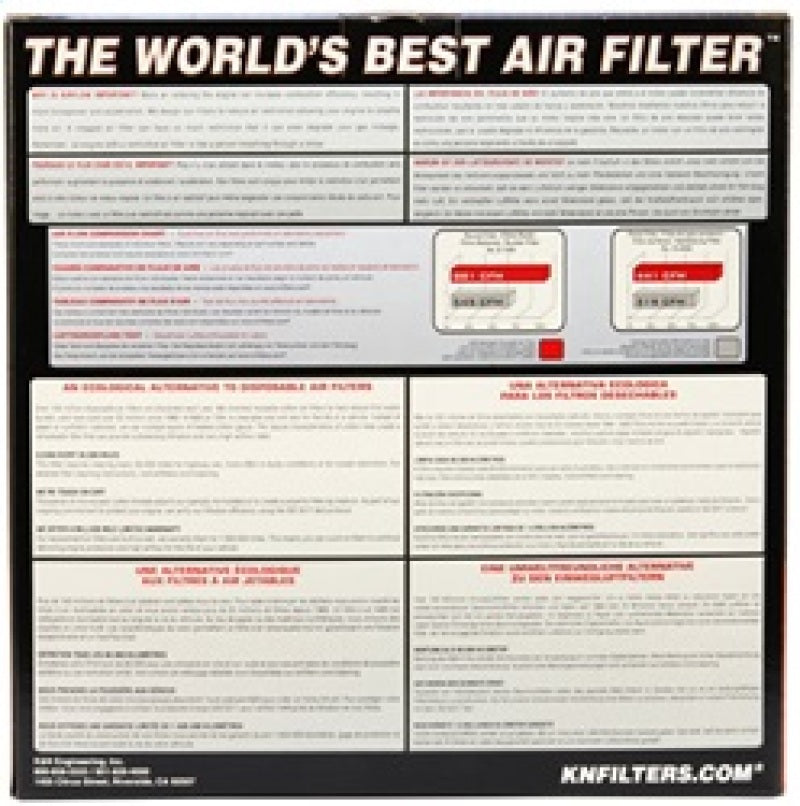 K&N Replacement Air Filter FORD CARS & TRUCKS L4,L6, 1968-86