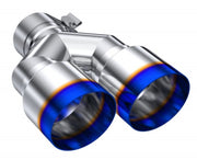 MBRP Burnt End Tip 2.5 ID, Dual 3.5 OD Out, 9.5 length, Single wall 304 Stainless Steel MBRP Tail Pipes