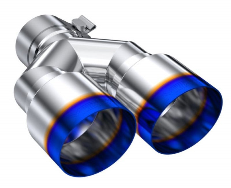 MBRP Burnt End Tip 2.5 ID, Dual 3.5 OD Out, 9.5 length, Single wall 304 Stainless Steel MBRP Tail Pipes