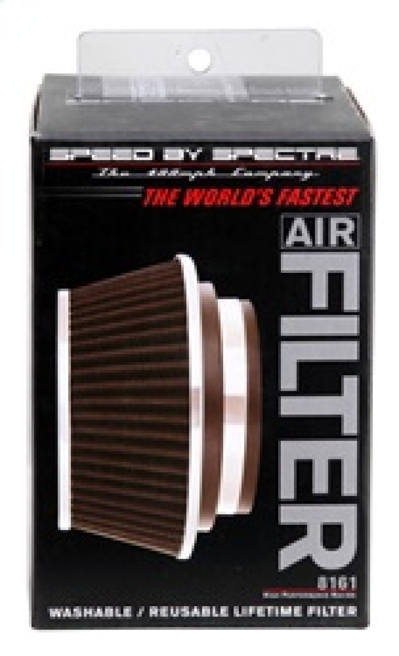 Spectre Adjustable Conical Air Filter 2-1/2in. Tall (Fits 3in. / 3-1/2in. / 4in. Tubes) - Black Spectre Air Filters - Universal Fit