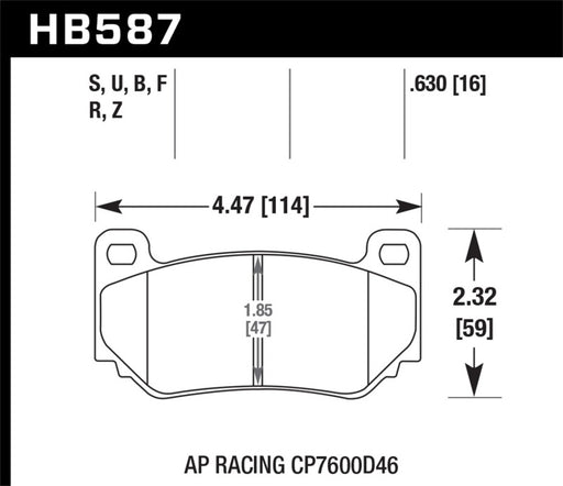 Hawk AP Racing CP7600 DTC-70 Race Brake Pads Hawk Performance Brake Pads - Racing