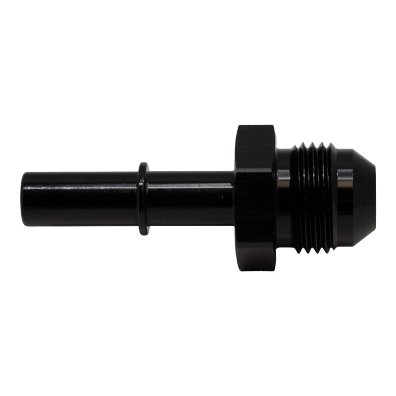 DeatschWerks 8AN Male Flare to 3/8in Male EFI Quick Connect Adapter - Anodized Matte Black DeatschWerks Fuel Components Misc