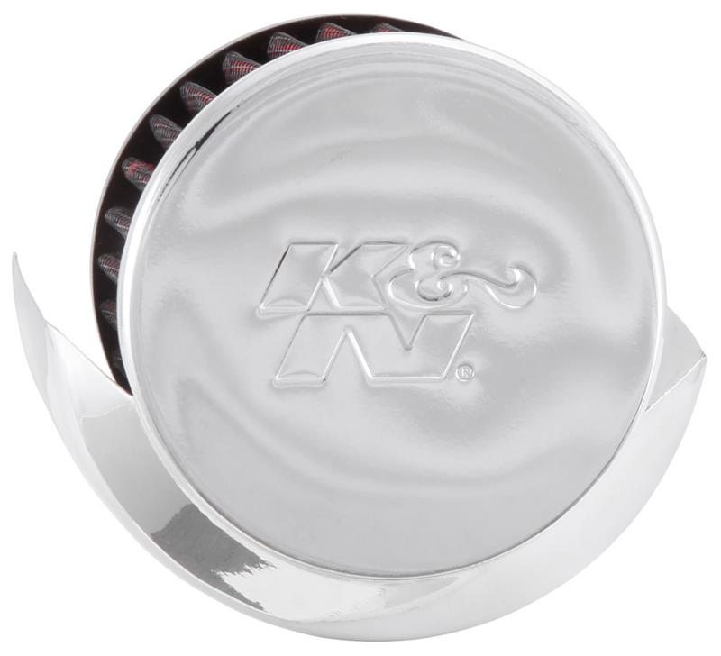 K&N 1.375in Flange ID x 3in OD x 2.5in Height Clamp On Crankcase Vent Filter K&N Engineering Air Filters - Universal Fit