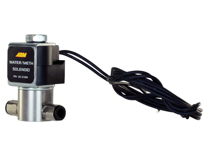 AEM Water/Methanol Injection System - High-Flow Low-Current WMI Solenoid - 200PSI 1/8in-27NPT In/Out AEM Water Meth Kits