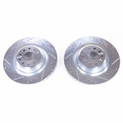 Power Stop 12-18 Tesla Model S Rear Evolution Drilled & Slotted Rotors - Pair PowerStop Brake Rotors - Slot & Drilled