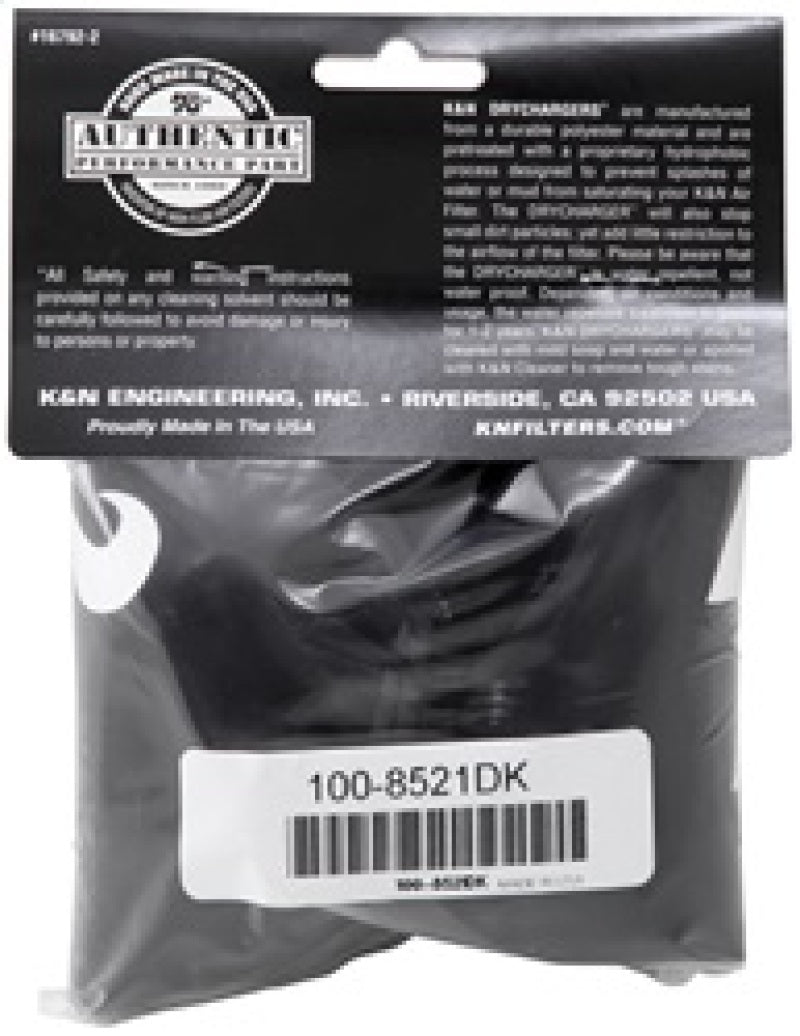 K&N Air Filter Wrap - Black - 4.313in Base ID x 4.75in Top ID x 6.75in H K&N Engineering Air Intake Components