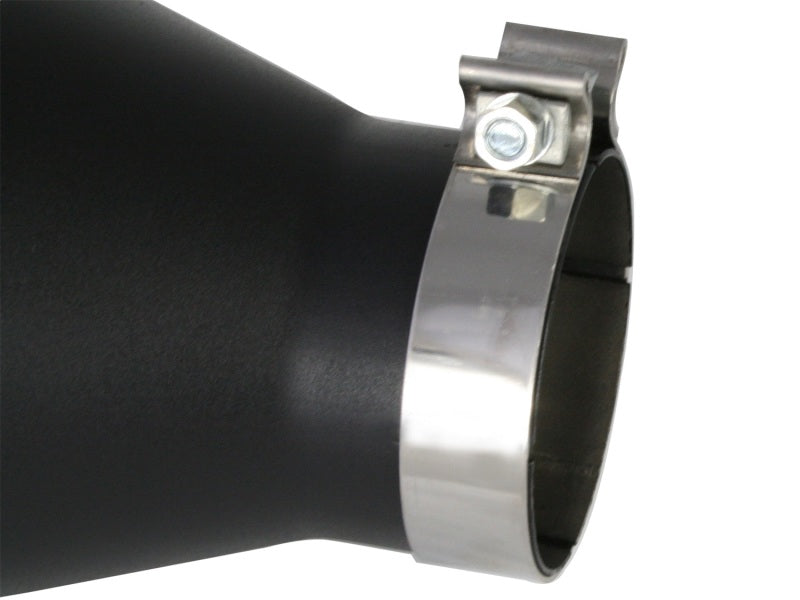 aFe MACHForce XP Exhausts Tips SS-304 EXH Tip 4In x 7Out x 18L Bolt-On (blk) aFe Catback