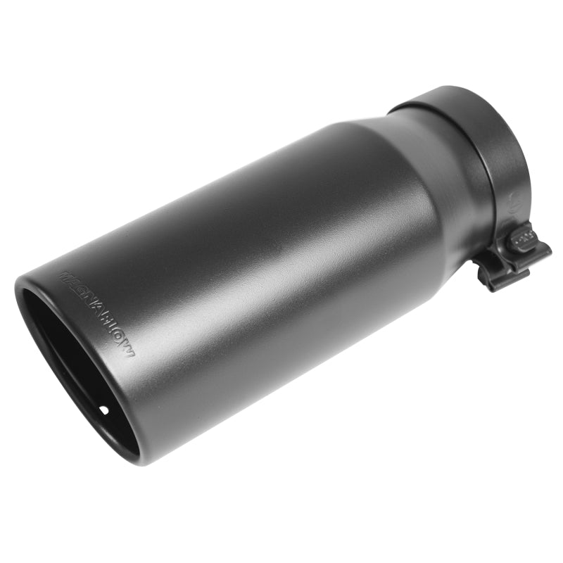 MagnaFlow Tip Stainless Black Coated Single Wall Round Single Outlet 6in Dia 5in Inlet 13in L Magnaflow Tips