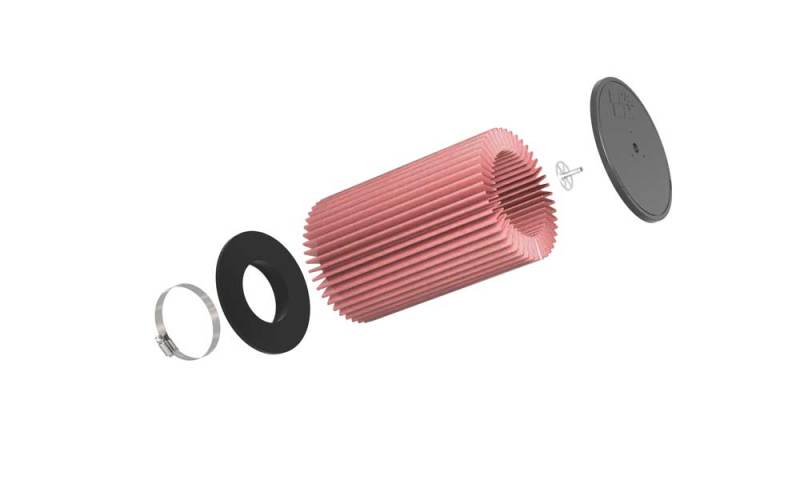 K&N Universal Clamp-On Air Filter 4-1/8in FLG 7-3/8in B 7in T W/STUD 11-1/2in H K&N Engineering Air Filters - Universal Fit