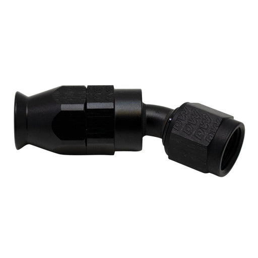 DeatschWerks 6 AN Female Flare Swivel 30-Degree Hose End PTFE - Anodized Matte Black DeatschWerks Fittings