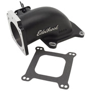 Edelbrock Low Profile Intake Elbow 90mm Throttle Body to Square-Bore Flange Black Finish Edelbrock Throttle Bodies