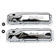 Edelbrock Valve Cover Signature Series Ford 351M-400-351C CI V8 Chrome Edelbrock Valve Covers