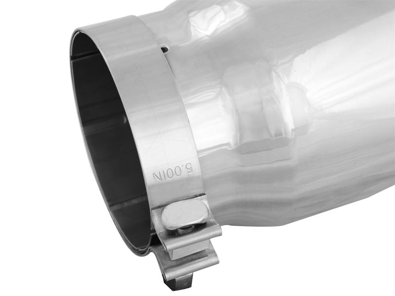aFe Universal Bolt On Exhaust Tip Polished 5in Inlet x 6in Outlet x 12in Long aFe Catback