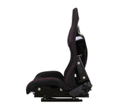 NRG FRP Bucket Seat - Reclinable (Black Cloth w/Red Stitching) NRG Race Seats