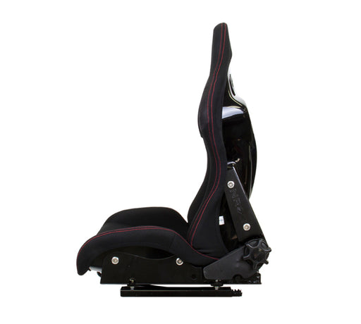 NRG FRP Bucket Seat - Reclinable (Black Cloth w/Red Stitching) NRG Race Seats