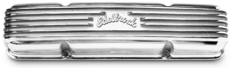 Edelbrock Valve Cover Classic Series Chevrolet 1959-1986 262-400 CI V8 Polshed Edelbrock Valve Covers